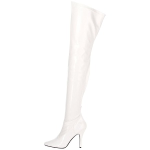 Bianco Vernice 13 cm SEDUCE-3000 stivali overknee tacco alto