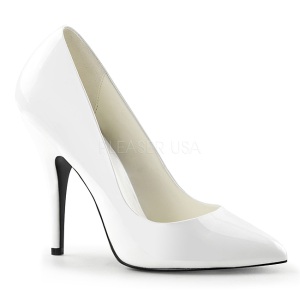 Bianco Vernice 13 cm SEDUCE-420 Tacchi altissimi da uomo