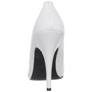 Bianco Vernice 13 cm SEDUCE-420V Tacchi altissimi da uomo