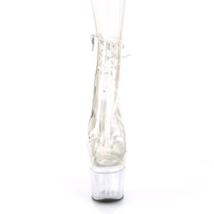 Bianco trasparente 18 cm ADORE-1018C-2 stivaletti exotic pole