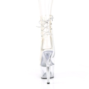 Bianco trasparente 18 cm ADORE-1018C-2 stivaletti exotic pole