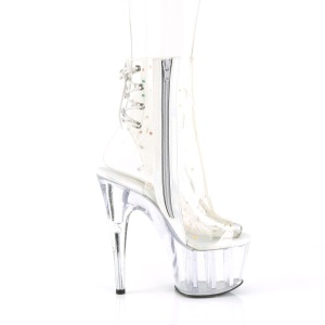 Bianco trasparente 18 cm ADORE-1018C-2 stivaletti exotic pole