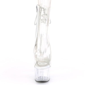 Bianco trasparente 18 cm ADORE-1018C stivaletti exotic pole