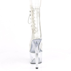 Bianco trasparente 18 cm ADORE-1020C stivaletti exotic pole