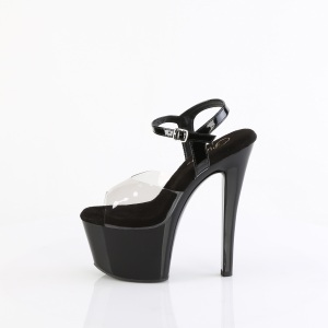 Black 18 cm Pleaser SKY-308-1 platform high heels shoes