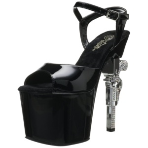 Black 18 cm REVOLVER-709 Platform Gun High Heels