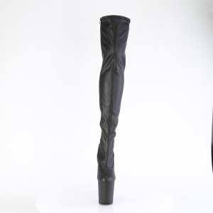 Black 20 cm FLAMINGO-3000 Platform Thigh High Boots