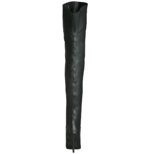 Black Leather 10,5 cm LEGEND-8868 overknee high heel boots