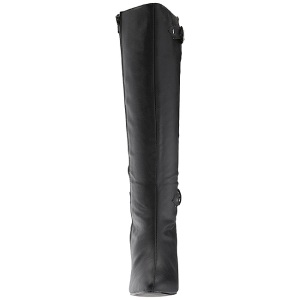 Black Leatherette 10 cm DREAM-2030 big size boots womens