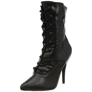 Black Leatherette 13 cm SEDUCE-1020 Womens Ankle Boots for Men