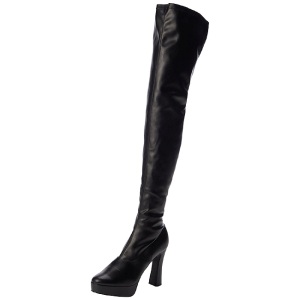 Black Matte 13 cm ELECTRA-3000Z Thigh High Boots for Men