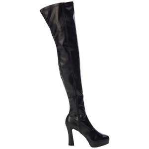 Black Matte 13 cm ELECTRA-3000Z Thigh High Boots for Men