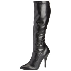 Black Matte 13 cm SEDUCE-2000 High Heeled Womens Boots for Men