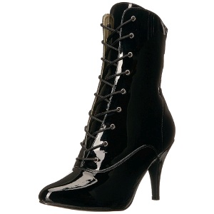 Black Patent 10 cm DREAM-1020 big size ankle boots womens