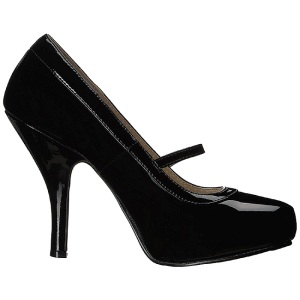 Black Patent 11,5 cm PINUP-01 big size pumps shoes