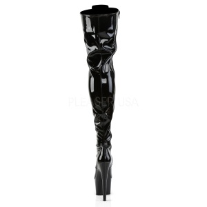 Black Patent 18 cm ADORE-3023 Platform Thigh High Boots