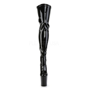 Black Patent 20 cm FLAMINGO-3063 Platform Thigh High Boots