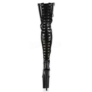 Black Patent 20 cm FLAMINGO-3063 Platform Thigh High Boots