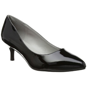 Black Patent 6,5 cm KITTEN-01 big size pumps shoes