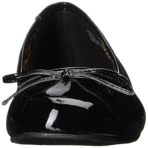 Black Patent ANNA-01 big size ballerinas shoes