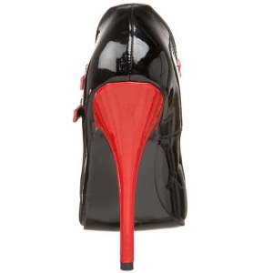 Black Red 15 cm DOMINA-442 Womens Shoes with High Heels