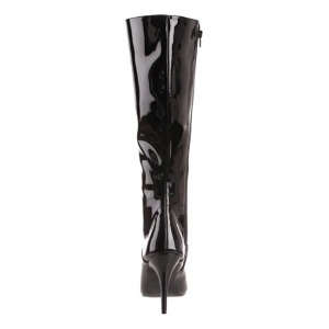 Black Shiny 10,5 cm VANITY-2020 High Heeled Womens Boots for Men