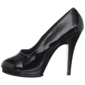 Black Shiny 11,5 cm FLAIR-480 Women pumps for men