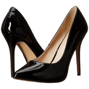 Black Shiny 13 cm AMUSE-20 Pumps High Heels for Men