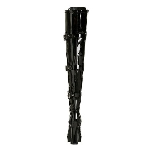 Black Shiny 13 cm ELECTRA-3028 High Heeled Overknee Boots