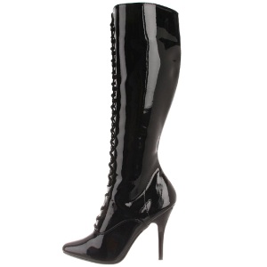 Black Shiny 13 cm SEDUCE-2020 High Heeled Womens Boots for Men