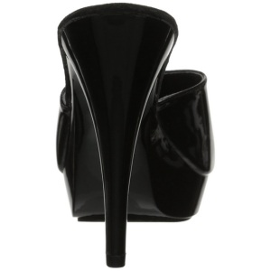 Black Shiny 14 cm COCKTAIL-501 Platform High Mules