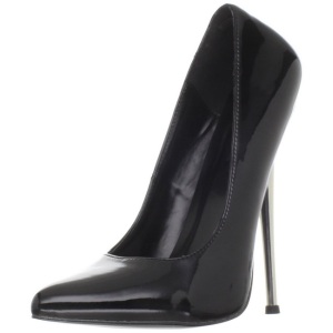 Black Shiny 16 cm DAGGER-01 Fetish Pumps Women Shoes