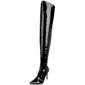 Black Shiny 9,5 cm LUST-3000 overknee high heel boots