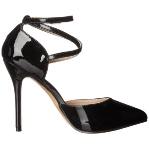 Black Varnish 13 cm AMUSE-25 High Heeled Evening Pumps Shoes