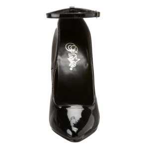 Black Varnished 15,5 cm DOMINA-431 Pumps with low heels