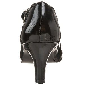 Black Varnished 8 cm DIVINE-440 Pumps with low heels