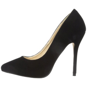 Black Velvet 13 cm AMUSE-20 Pumps High Heels for Men