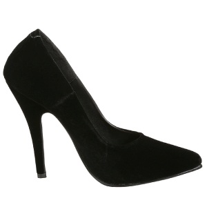 Black Velvet 13 cm SEDUCE-420 Pumps High Heels for Men