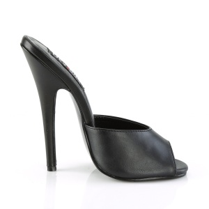 Black mules 15 cm DOMINA-101 fetish high heeled mules