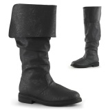 Black robinhood mens boots cosplay renaissance halloween boots