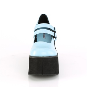 Blu Vegano 11,5 cm DemoniaCult KERA-08 scarpe dcollet mary jane plateau