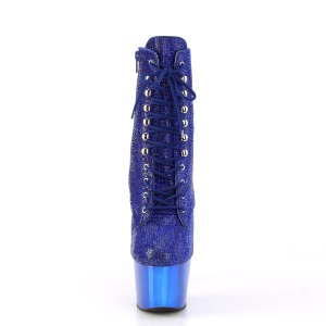 Blu strass stivaletti pleaser con plateau e tacco 18 cm ADORE-1020CHRS