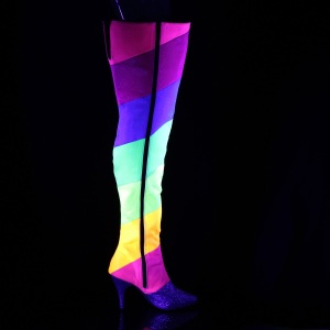 Brillare 10 cm DREAM-3012RBG Overknee Stivali da Drag Queen