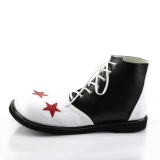 CLOWN-02 funtasma scarpe da clown e circo unisex neri bianche