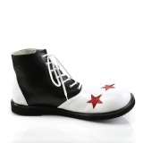 CLOWN-02 funtasma scarpe da clown e circo unisex neri bianche