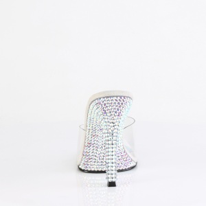 Ciabatte Argento 11,5 cm GALA-01DML ciabatte con tacco alto strass