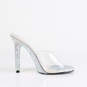 Ciabatte Argento 11,5 cm GALA-01DML ciabatte con tacco alto strass