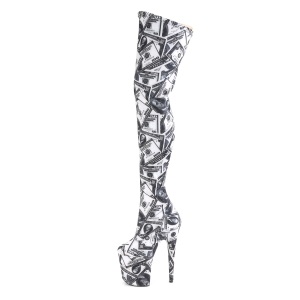 Dollar bills 20 cm FLAMINGO-3000DP Exotic pole dance overknee boots