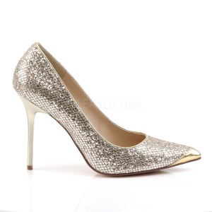 Dorato Scintillare 10 cm CLASSIQUE-20 grandi taglie scarpe stilettos