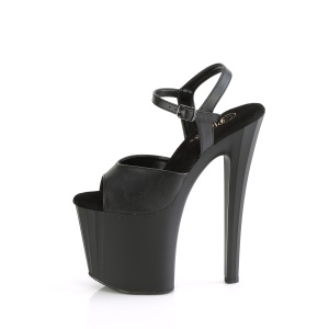 Ecopelle 19 cm ENCHANT-709 neri scarpe pleaser con tacchi alti